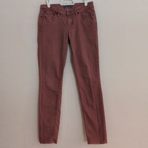 Prana Low Rise Kayla Skinny Denim Stretch Jeans Dusty Blush Pink - Size 2/26